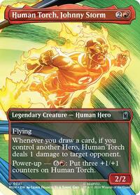 Human Torch, Johnny Storm (Borderless), Marvel Super Heroes