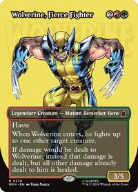 Wolverine, Fierce Fighter (Borderless), Marvel Super Heroes