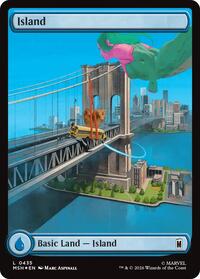 Island (0435) (Surge Foil), Marvel Super Heroes