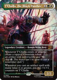 T'Challa, the Black Panther (Borderless) (Surge Foil), Commander: Marvel Super Heroes