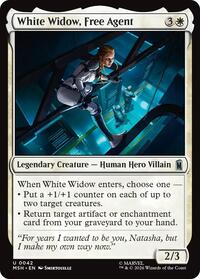 White Widow, Free Agent, Marvel Super Heroes