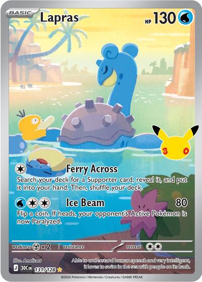 Lapras - 131/128, Card 131/128