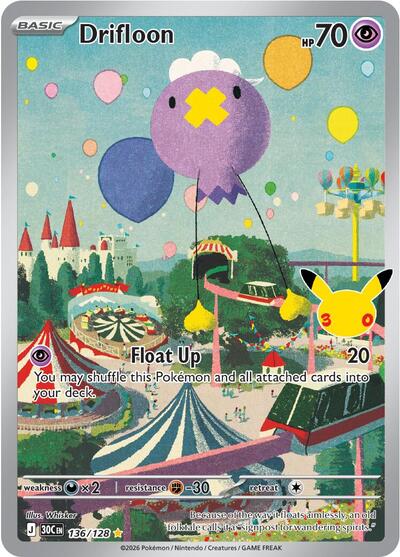 Drifloon - 136/128, Card 136/128