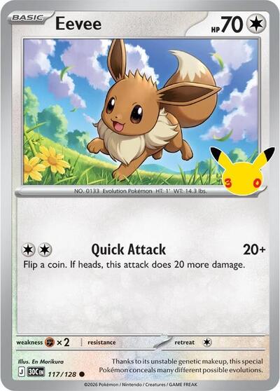Eevee - 117/128, Card 117/128