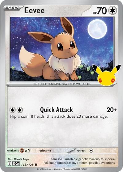 Eevee - 118/128, Card 118/128