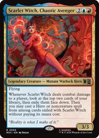Scarlet Witch, Chaotic Avenger (Surge Foil), Commander: Marvel Super Heroes
