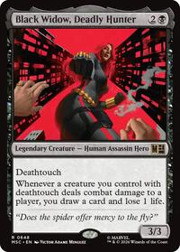Black Widow, Deadly Hunter, Commander: Marvel Super Heroes