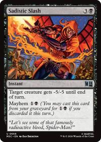 Sadistic Slash, Commander: Marvel Super Heroes