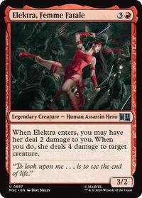 Elektra, Femme Fatale, Commander: Marvel Super Heroes
