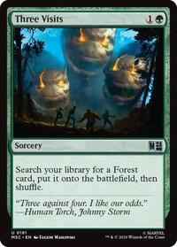 Three Visits (Surge Foil), Commander: Marvel Super Heroes