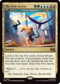The Five Arrive - Genesis Ultimatum (Surge Foil), Commander: Marvel Super Heroes