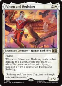 Falcon and Redwing (Surge Foil), Commander: Marvel Super Heroes