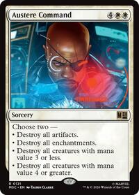 Austere Command (Surge Foil), Commander: Marvel Super Heroes