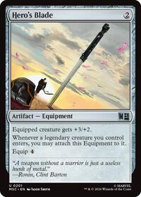 Hero's Blade (Surge Foil), Commander: Marvel Super Heroes