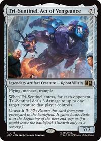 Tri-Sentinel, Act of Vengeance (Surge Foil), Commander: Marvel Super Heroes