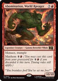 Abomination, World Ravager, Commander: Marvel Super Heroes