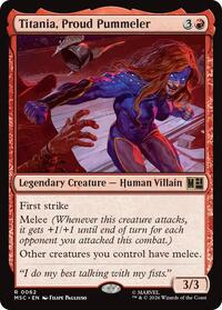 Titania, Proud Pummeler (Surge Foil), Commander: Marvel Super Heroes