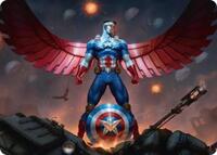 Captain America, Wings of Freedom Art Card (2/45), Art Series: Marvel Super Heroes