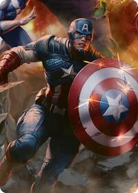 Captain America, Unbowed Art Card, Art Series: Marvel Super Heroes