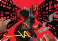 Black Widow, Deadly Hunter Art Card (Gold-Stamped Signature), Art Series: Marvel Super Heroes