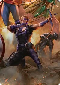 Hawkeye, Trick Shot Art Card, Art Series: Marvel Super Heroes