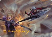 Team Tactics Art Card (Gold-Stamped Signature), Art Series: Marvel Super Heroes