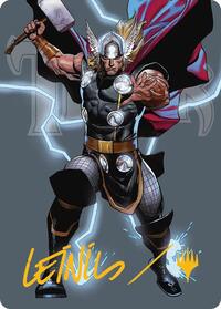 Thor, God of Thunder Art Card (Gold-Stamped Signature), Art Series: Marvel Super Heroes