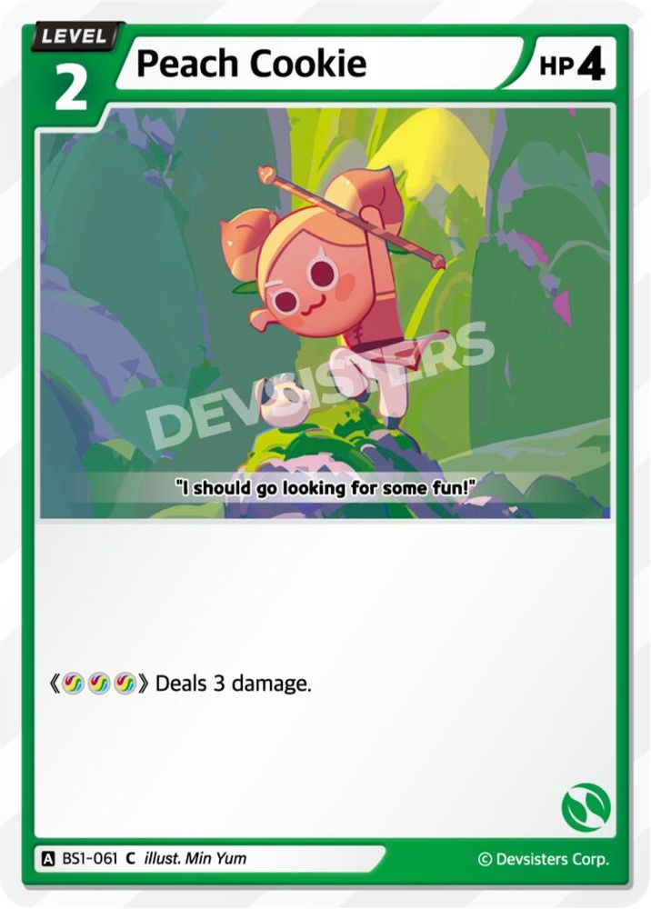 Peach Cookie, Standard, front