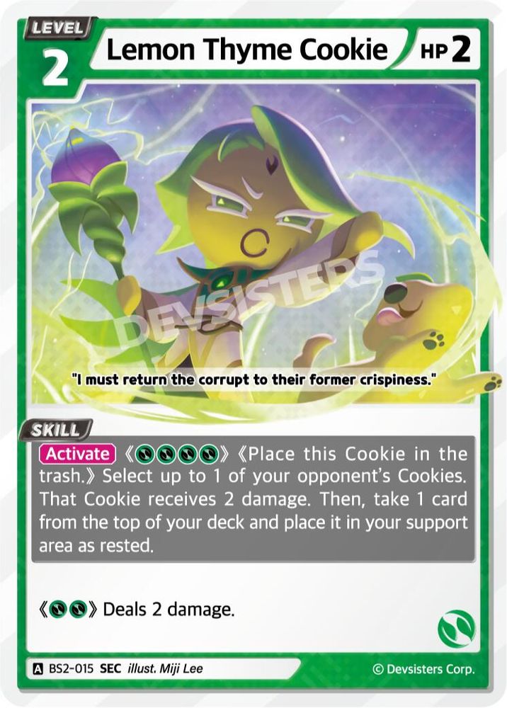 Lemon Thyme Cookie (SEC), Foil, front