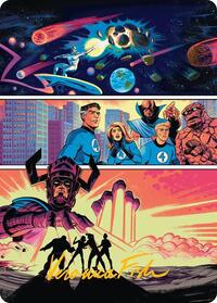 The Coming of Galactus Art Card (Gold-Stamped Signature), Art Series: Marvel Super Heroes