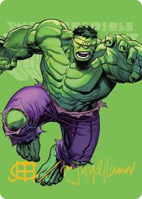The Incredible Hulk Art Card (Gold-Stamped Signature), Art Series: Marvel Super Heroes