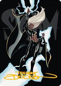 Storm, Windrider Art Card (Gold-Stamped Signature), Art Series: Marvel Super Heroes