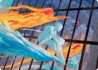 Iceman and Firestar Art Card, Art Series: Marvel Super Heroes