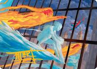 Iceman and Firestar Art Card (Gold-Stamped Signature), Art Series: Marvel Super Heroes