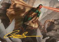 The Vision Art Card (Gold-Stamped Signature), Art Series: Marvel Super Heroes