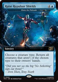 Raise Repulsor Shields - Raise the Palisade (Extended Art), Commander: Marvel Super Heroes