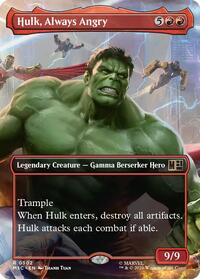 Hulk, Always Angry (Borderless), Commander: Marvel Super Heroes