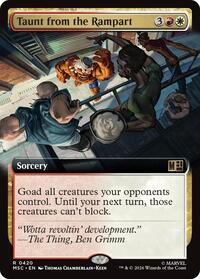 Taunt from the Rampart (Extended Art), Commander: Marvel Super Heroes