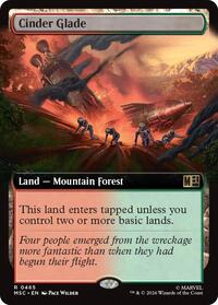 Cinder Glade (Extended Art), Commander: Marvel Super Heroes