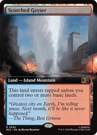 Scorched Geyser (Extended Art), Commander: Marvel Super Heroes