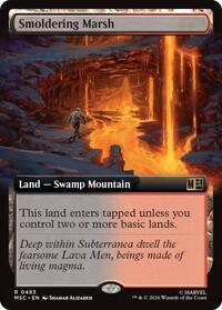 Smoldering Marsh (Extended Art), Commander: Marvel Super Heroes