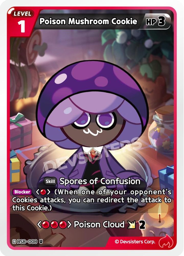 Poison Mushroom Cookie, Standard, front