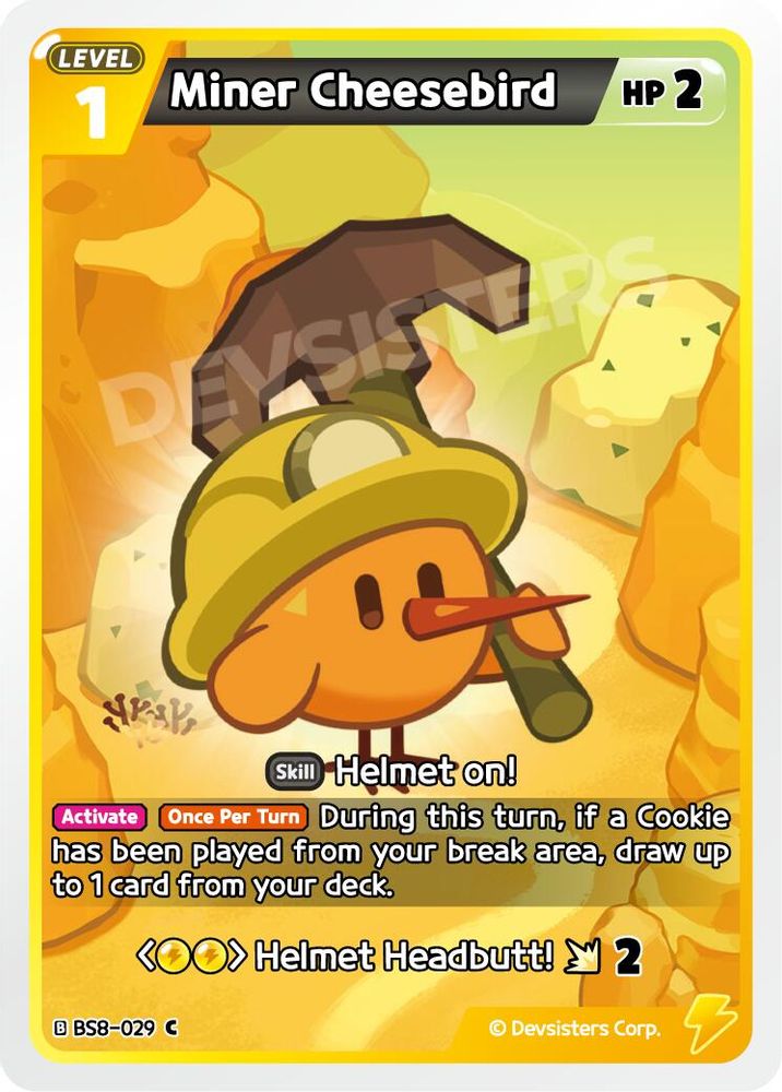 Miner Cheesebird, Standard, front