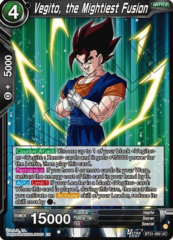 Vegito, the Mightiest Fusion, Standard, front