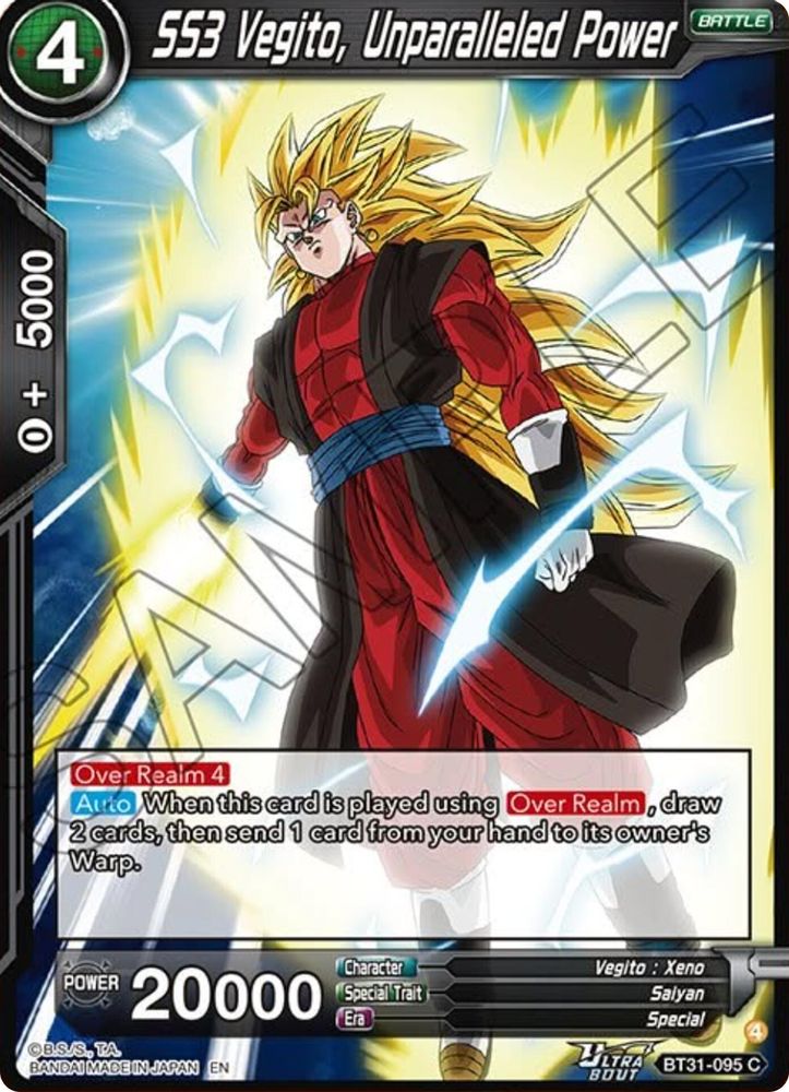 SS3 Vegito, Unparalleled Power, Standard, front