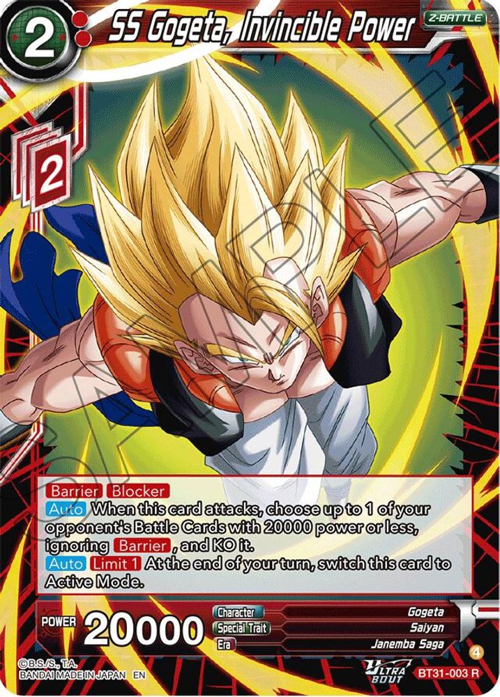 SS Gogeta, Invincible Power, Standard, front