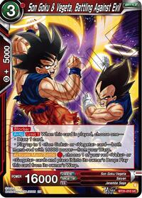 Son Goku & Vegeta, Battling Against Evil card art