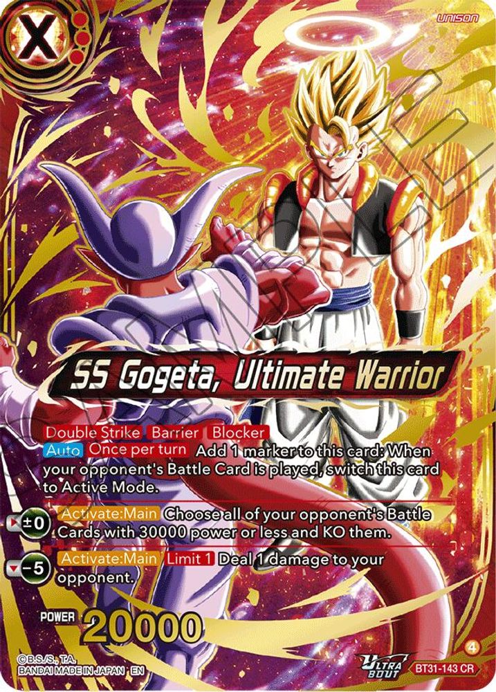 SS Gogeta, Ultimate Warrior, Foil, front