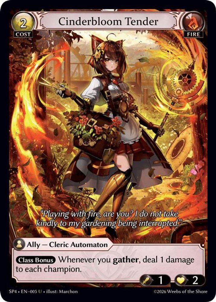 Cinderbloom Tender, Standard, front