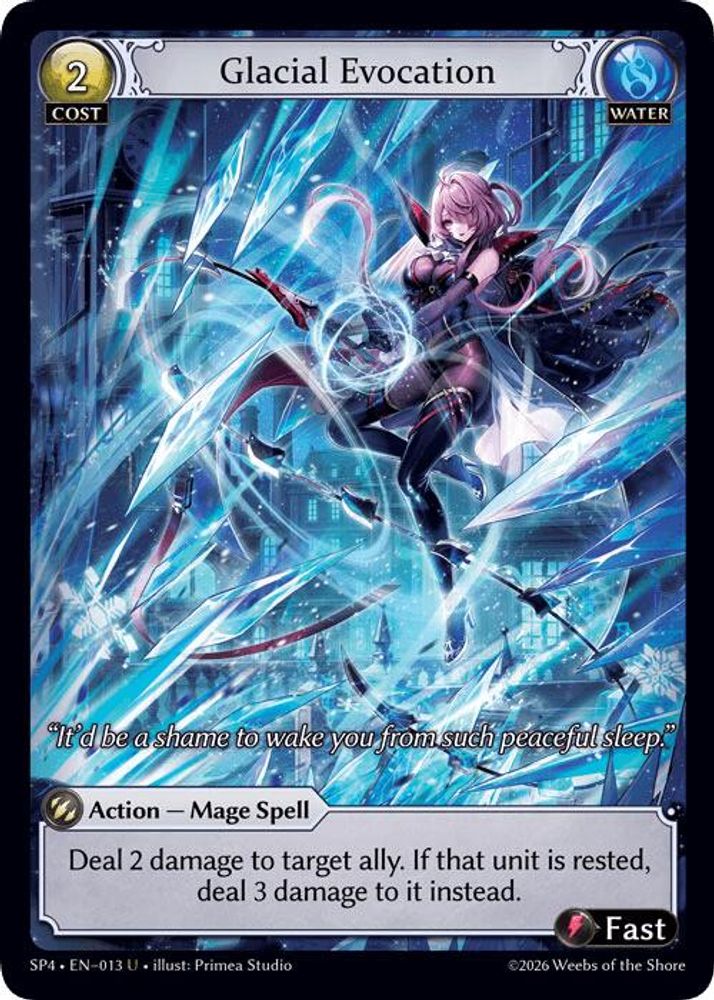 Glacial Evocation, Standard, front